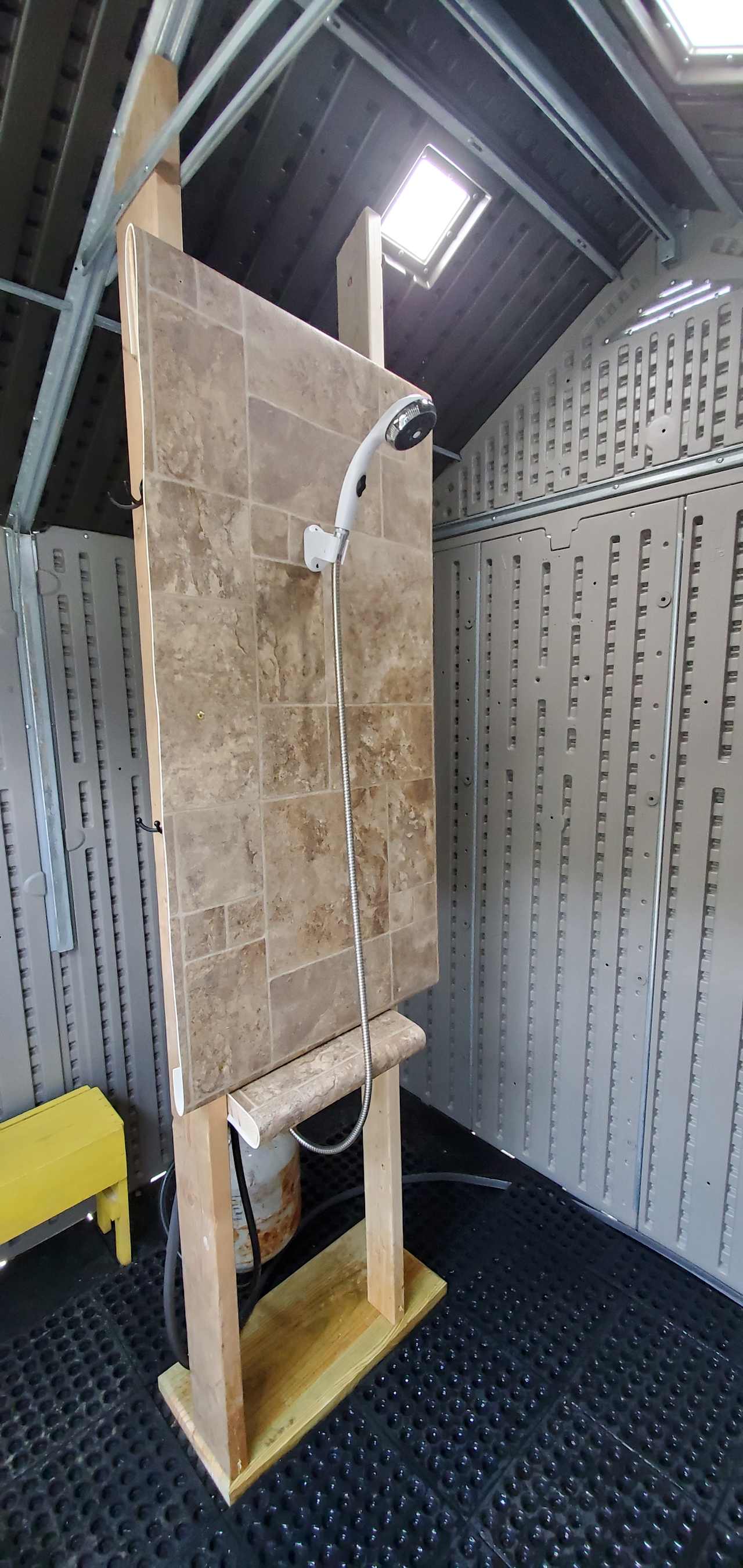 Inside shower house