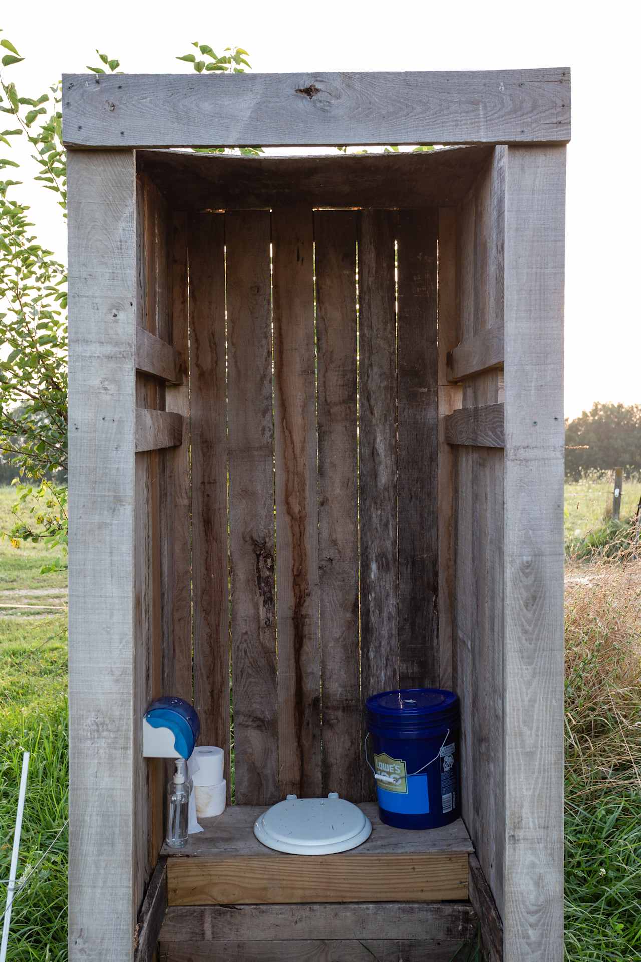 The outhouse.