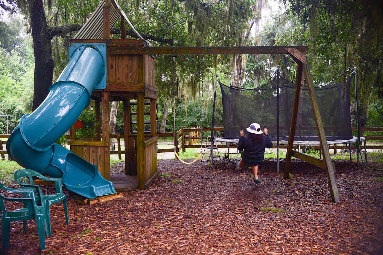 nice big playground on the farm