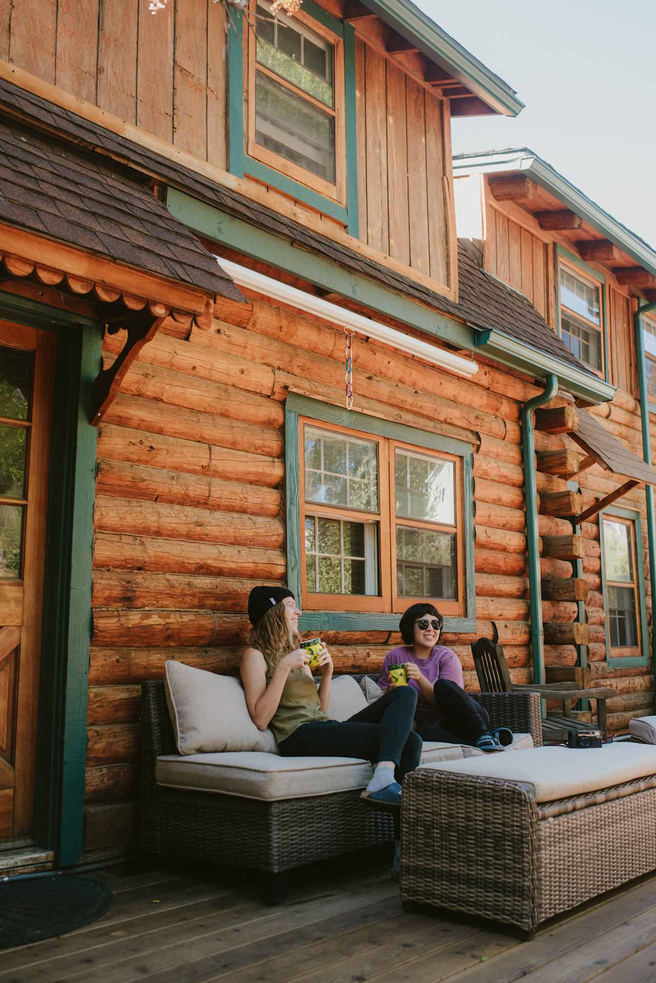 Hanging out on the back patio. 