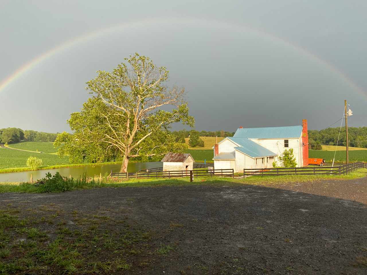 Gorgeous rainbow after a few showers. 