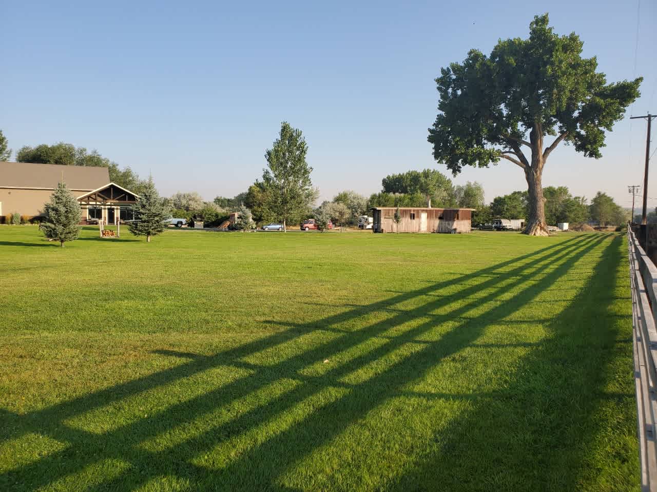 Looking north across towards the field for the parking  