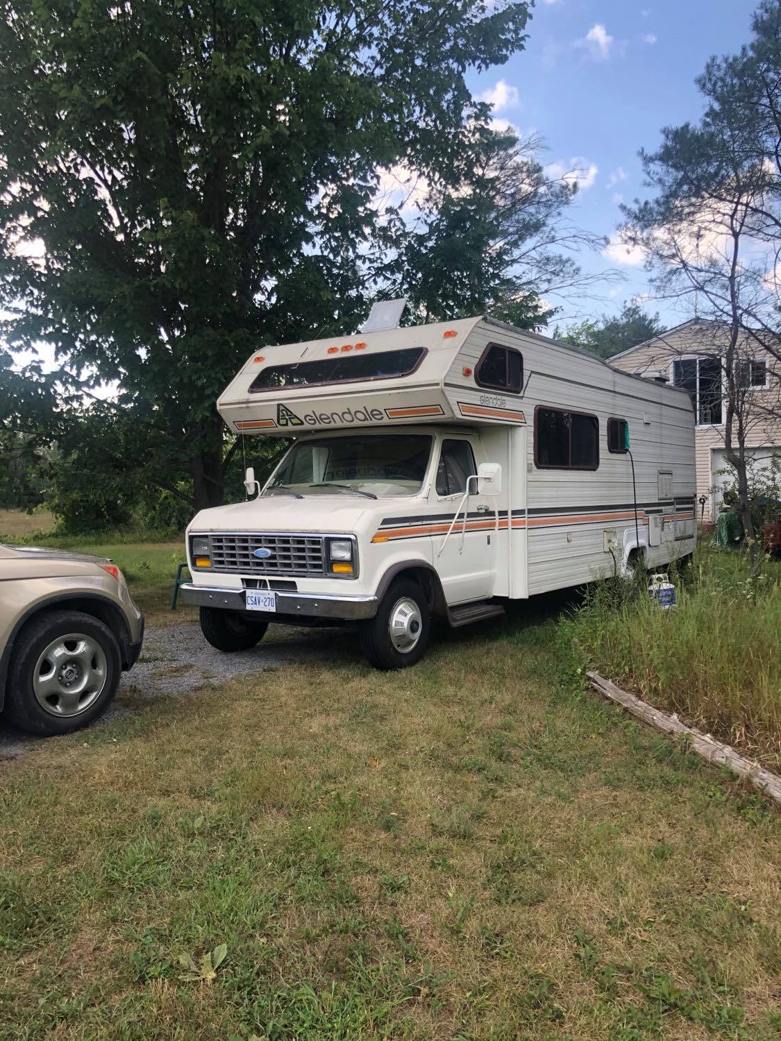 RVCamper  in the driveway- Thanks Jennifer