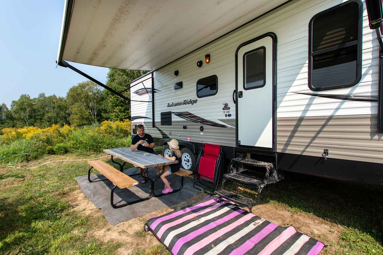 And the covered picnic table was the perfect spot to play a few card games!