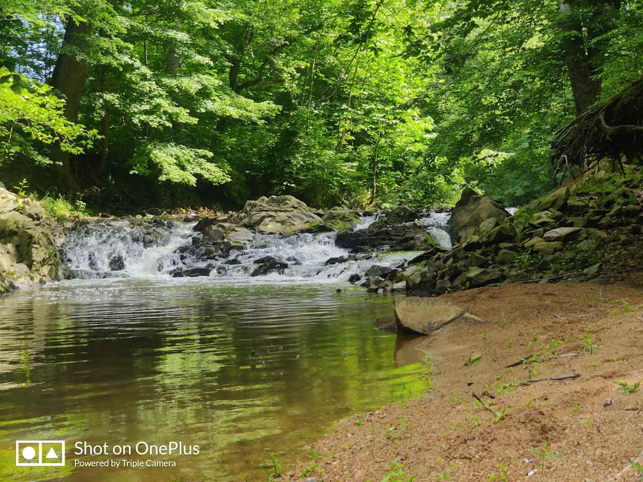 Below the waterfall on Deep Creek