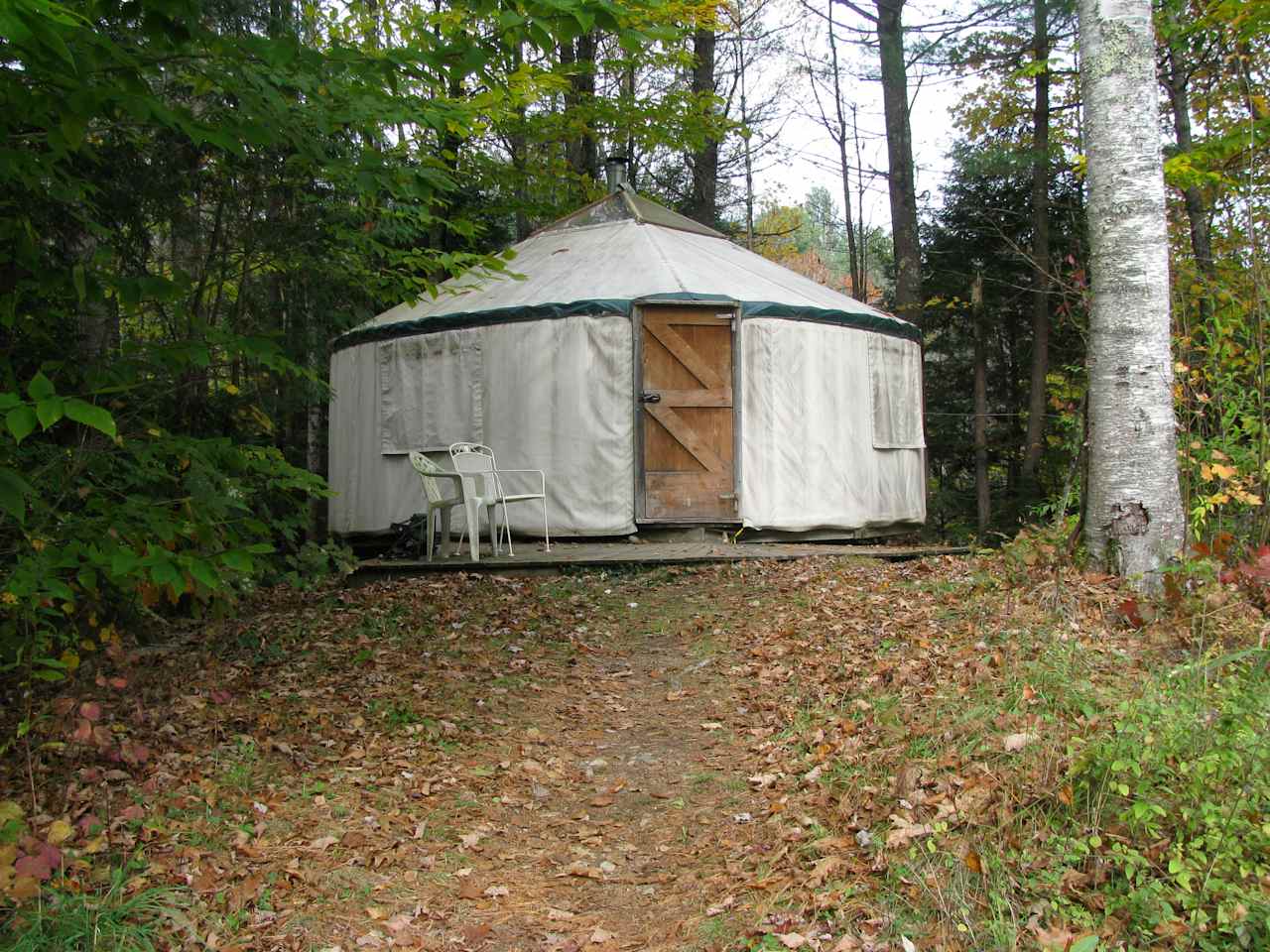 Our Yurt- 20' diameter with lots of room for you and your group or family or just for two