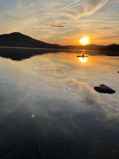 long Pond at sunset white sand bottom great swimming