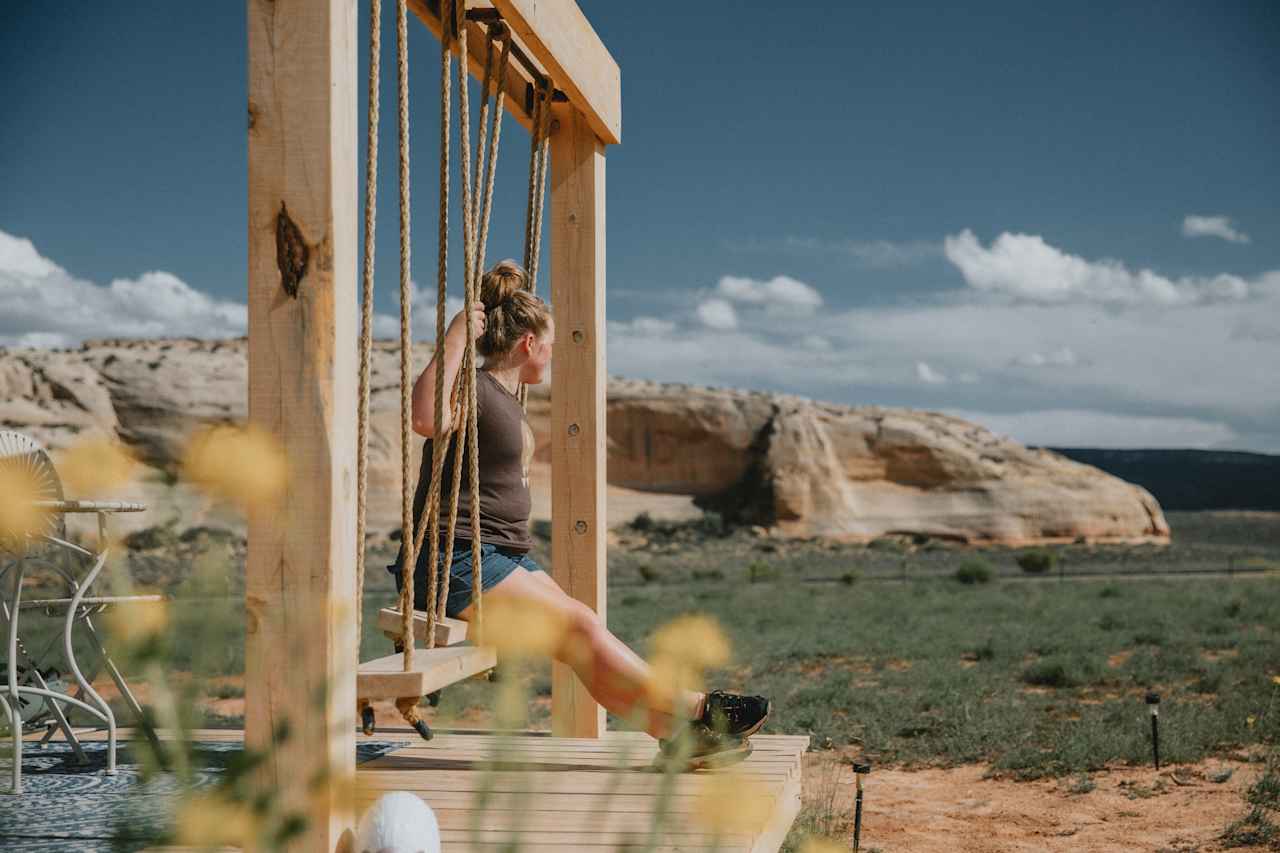 Beautiful setting with swings