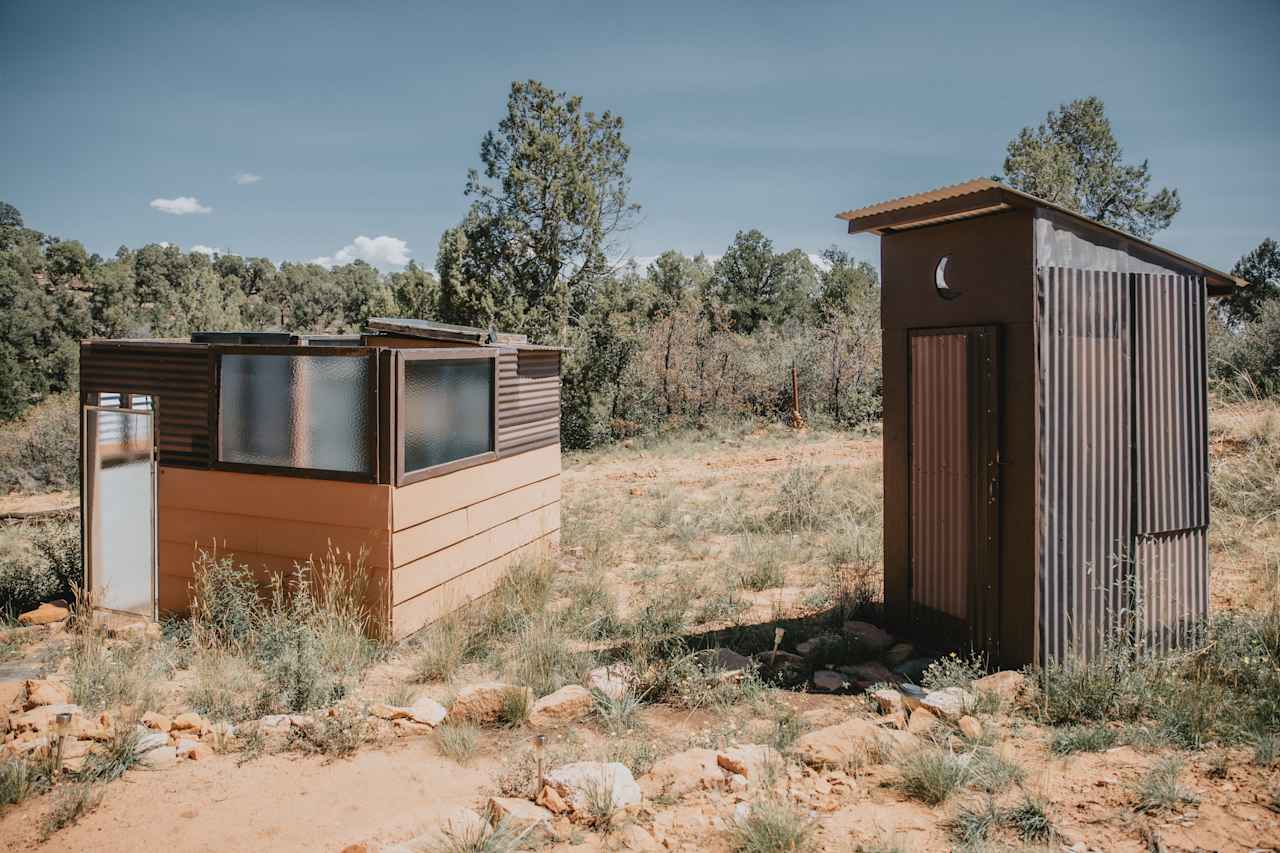 Outhouse and Shower