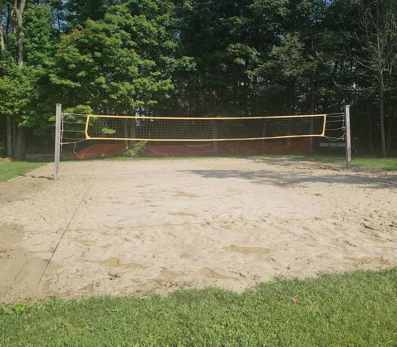 Sand volleyball court