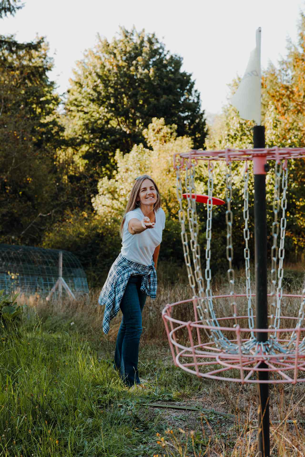 Frisbee golf was a fun on-site acitivity!