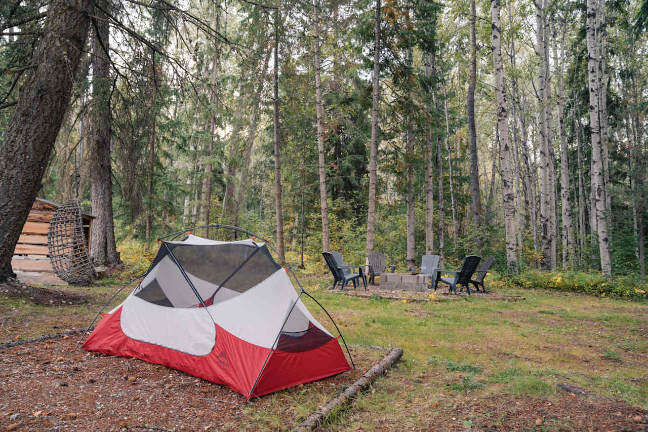 Tent pad area