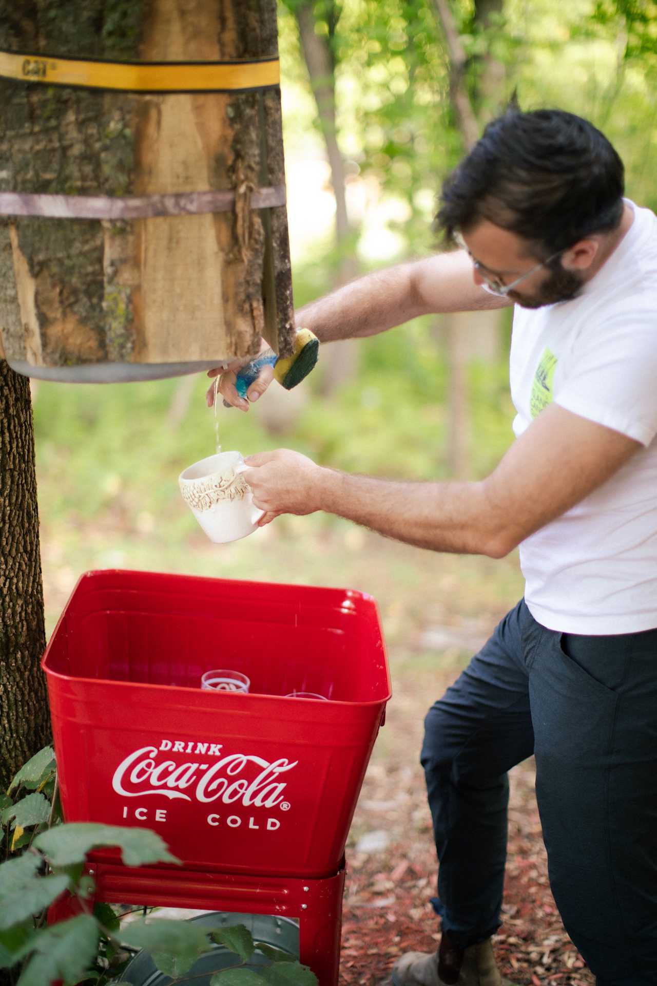 This wash basin outside was just another touch of comfort from the hosts. The drinkable water was inside and this cleverly disguised water jug was rain water for dishes!