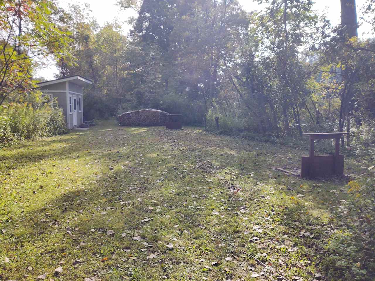 Horseshoe pit and shed