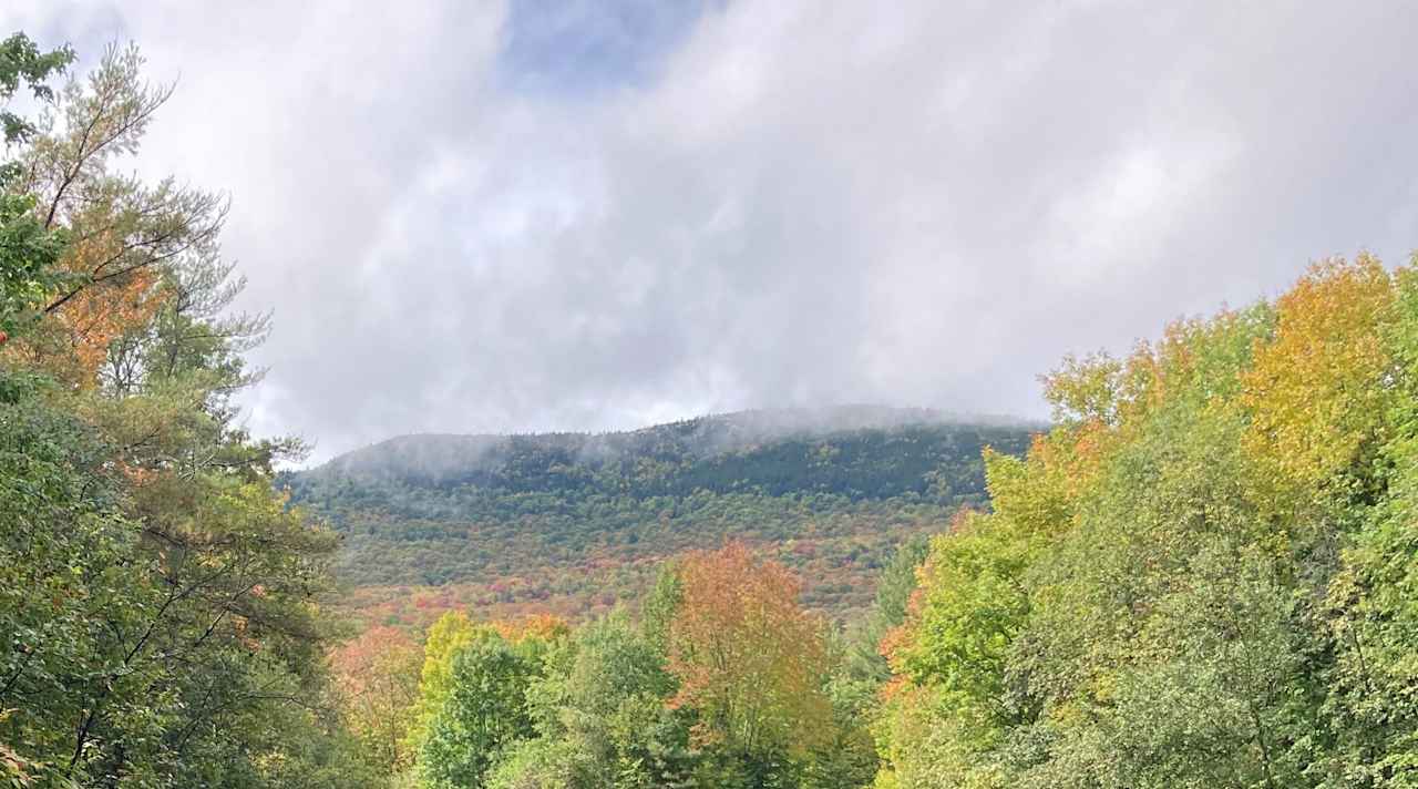 View looking up the field at Mt. Cube.  The AT Trail goes over the peak of Mt. Cube.