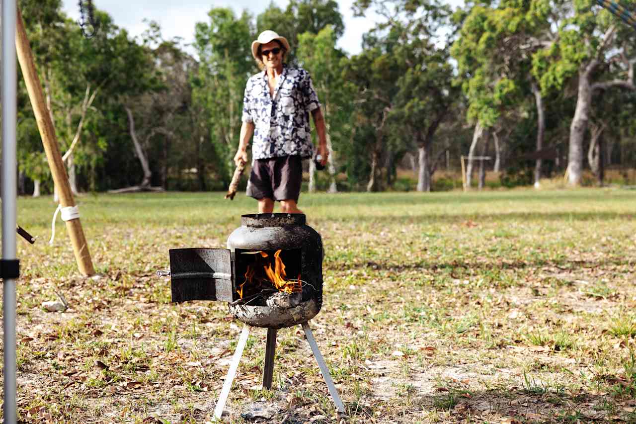 All spots have a shade cloth and amazing fire pit 