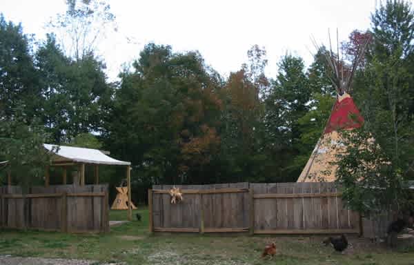 entrance to tipi village 