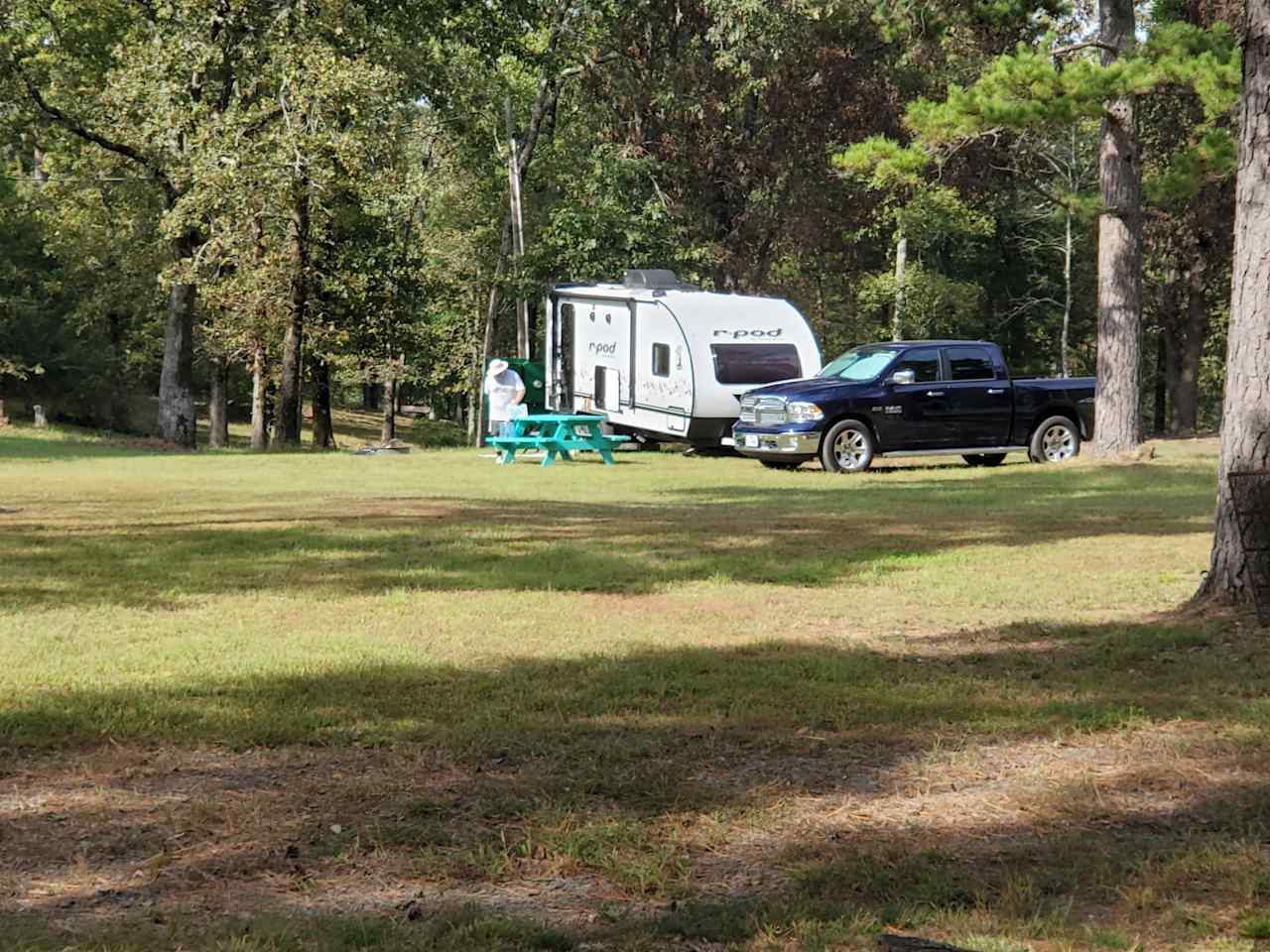 Our camper up on the hill. 