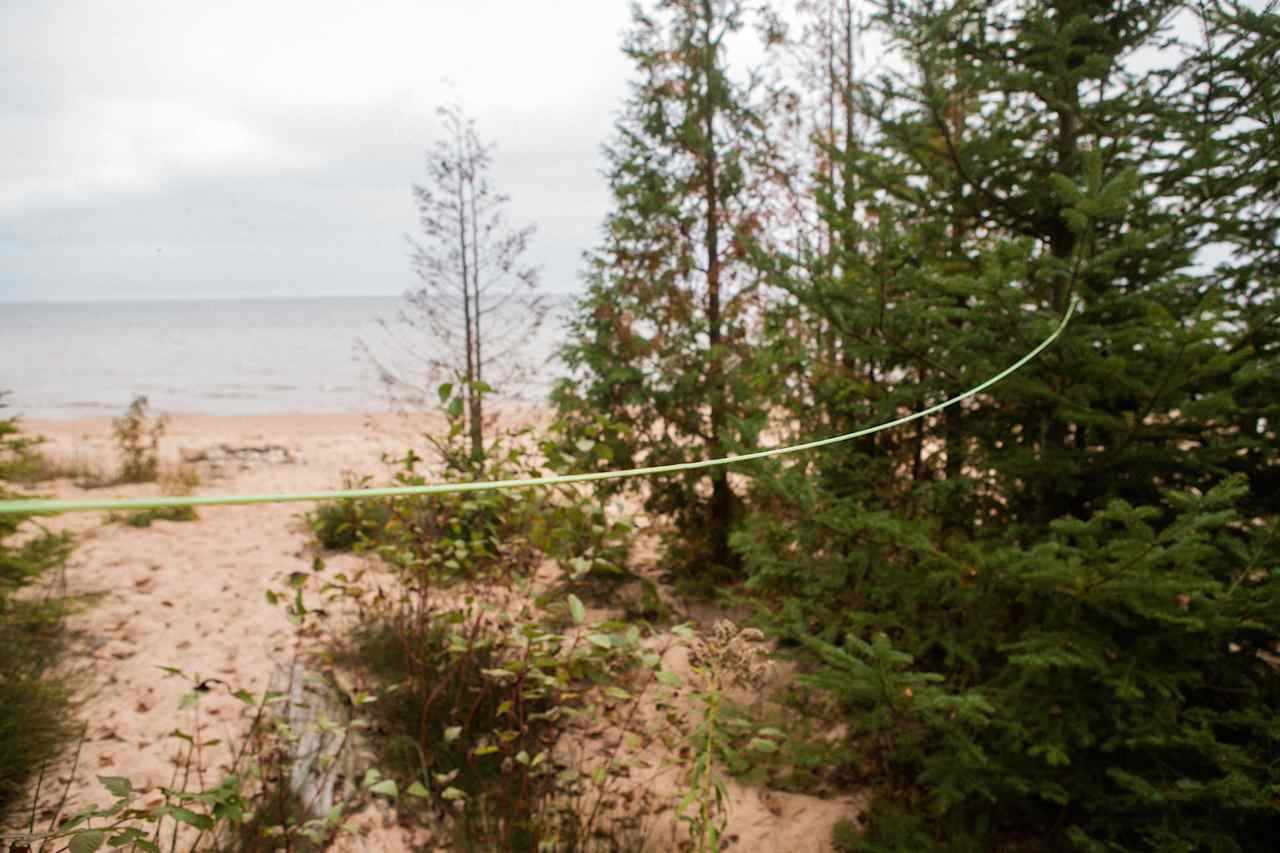 There is a clothes Line hanging between two trees if you need to dry anything off. 