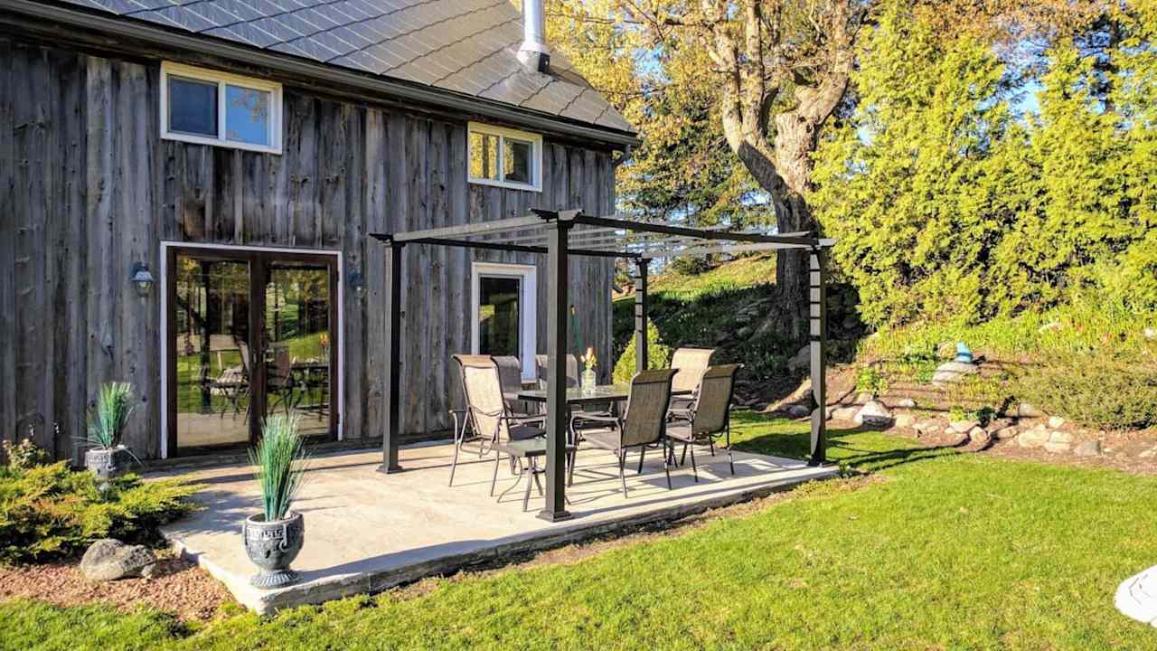 Patio outside of the Carriage house