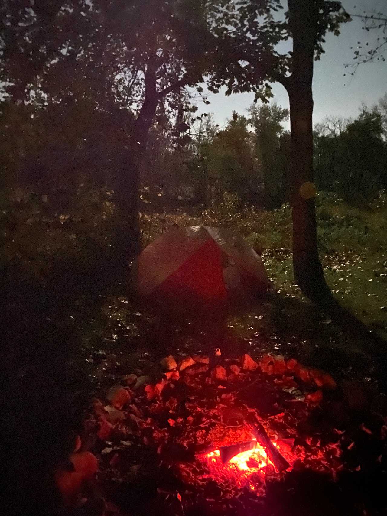 Moon-lit campsite!