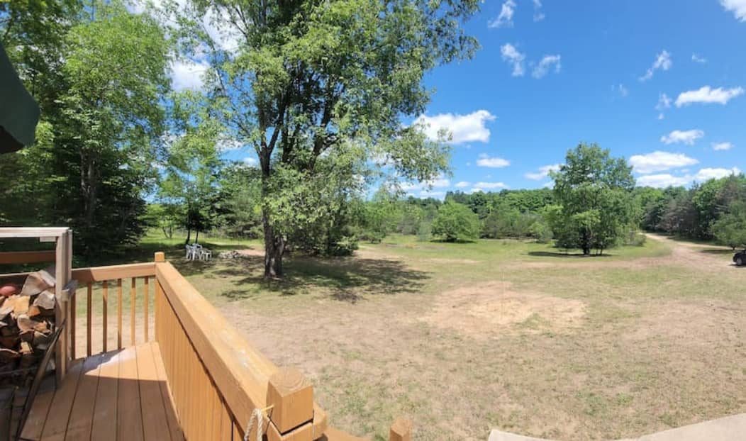 Road/Driveway is 700ft long and to get to campsite guests will pass in front of our Airbnb Chalet and go about 300ft North to select the best location.