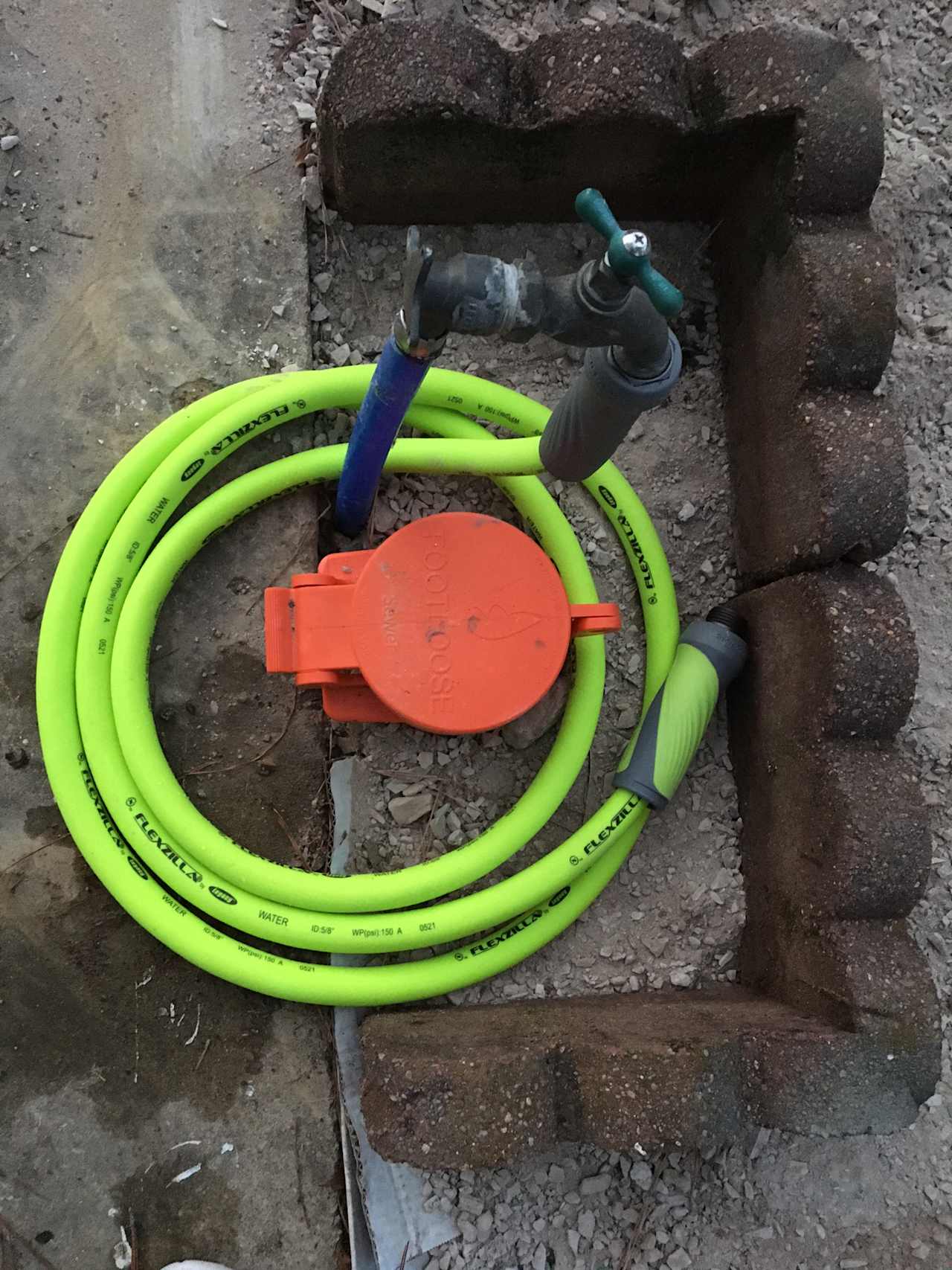 Water and sewage hookup. 