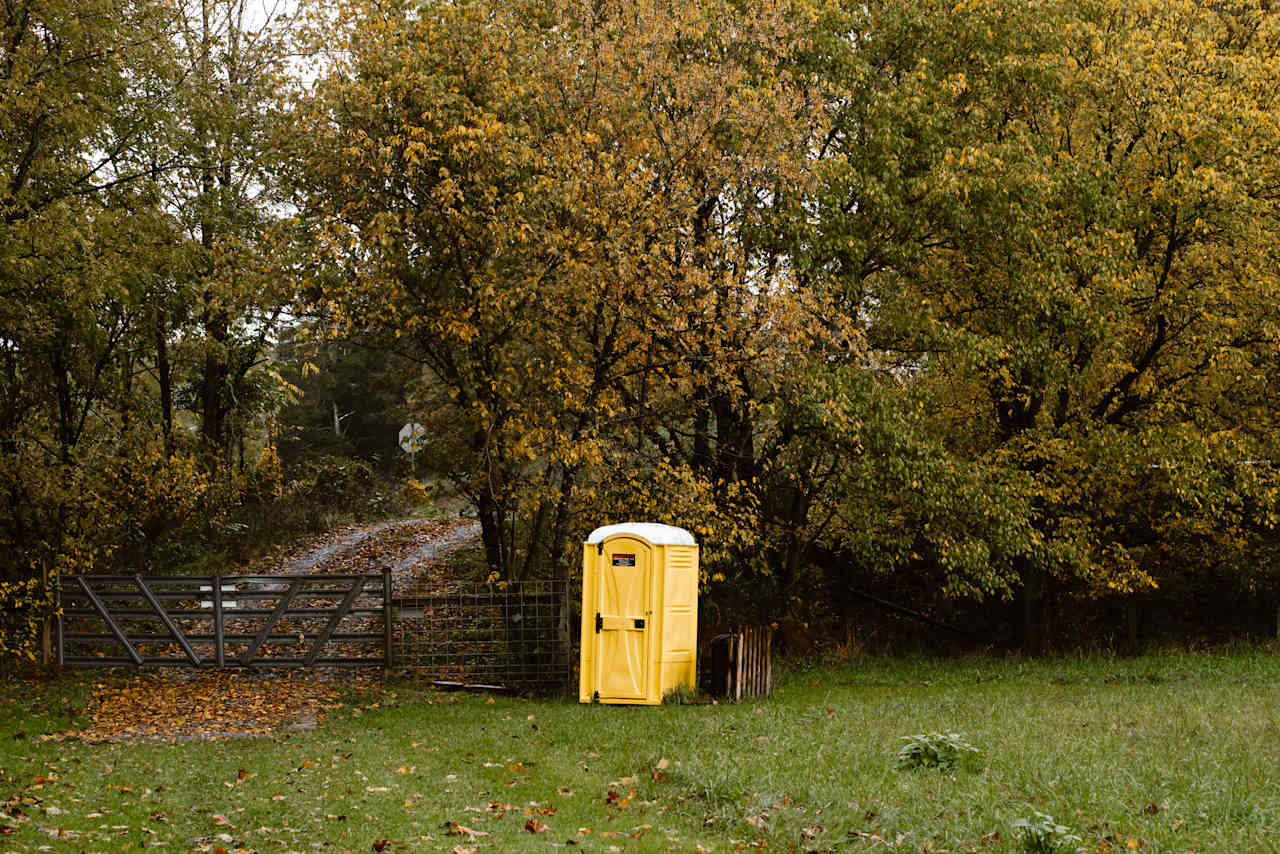 There’s a portable toilet to use at the campsite that was very clean.