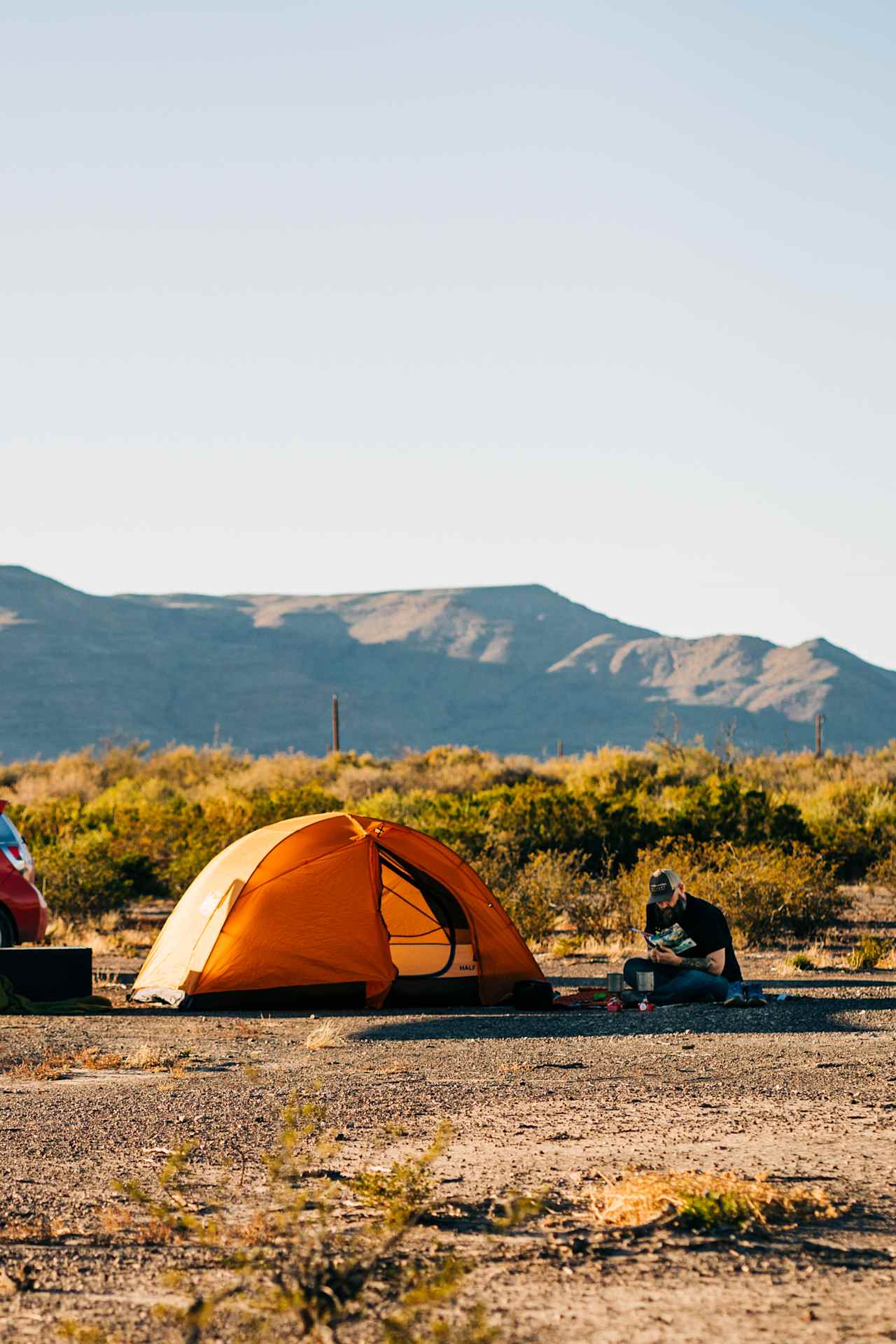 The entire site is surrounded by mountains on all sides - very cool for Texas!