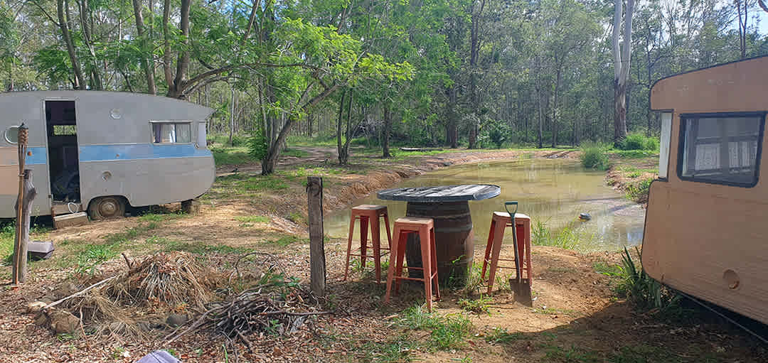 When the dam is full it can be a lovely spot to relax and camp.