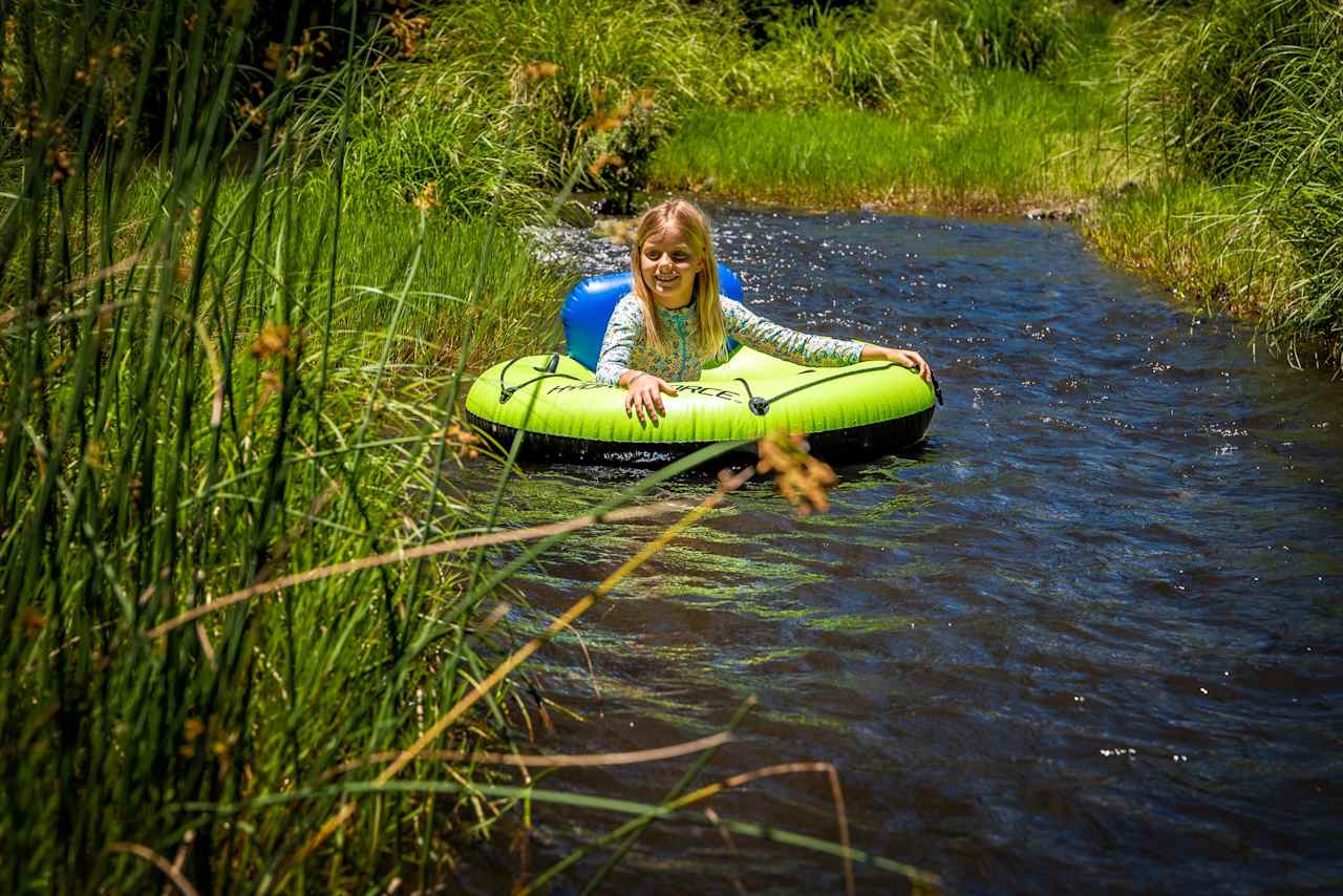 Cooling off in an Albert River water hole is always a favourite!