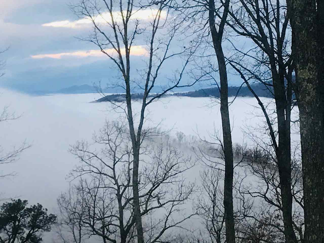 Sea of clouds from above 