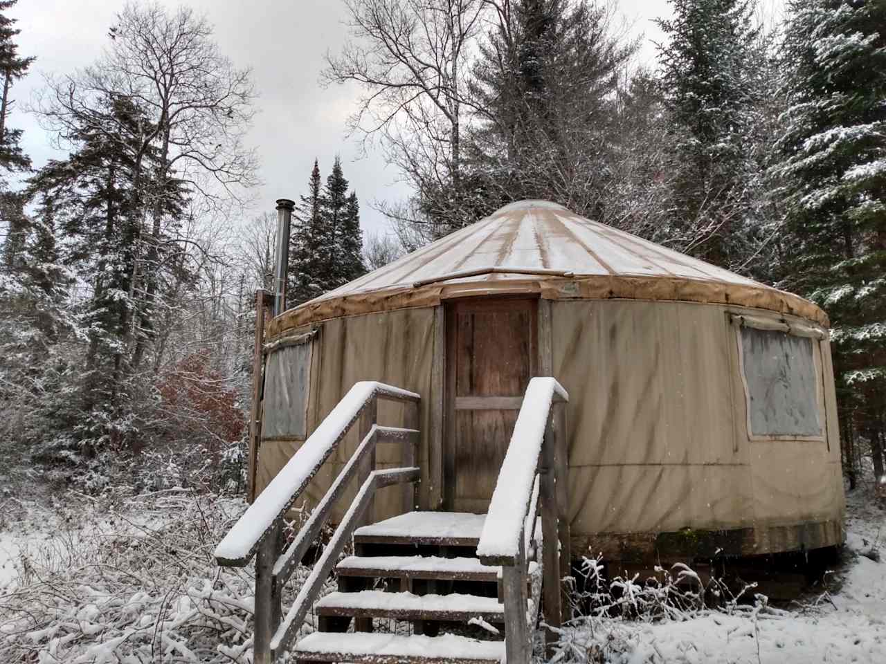 The yurt form the front.