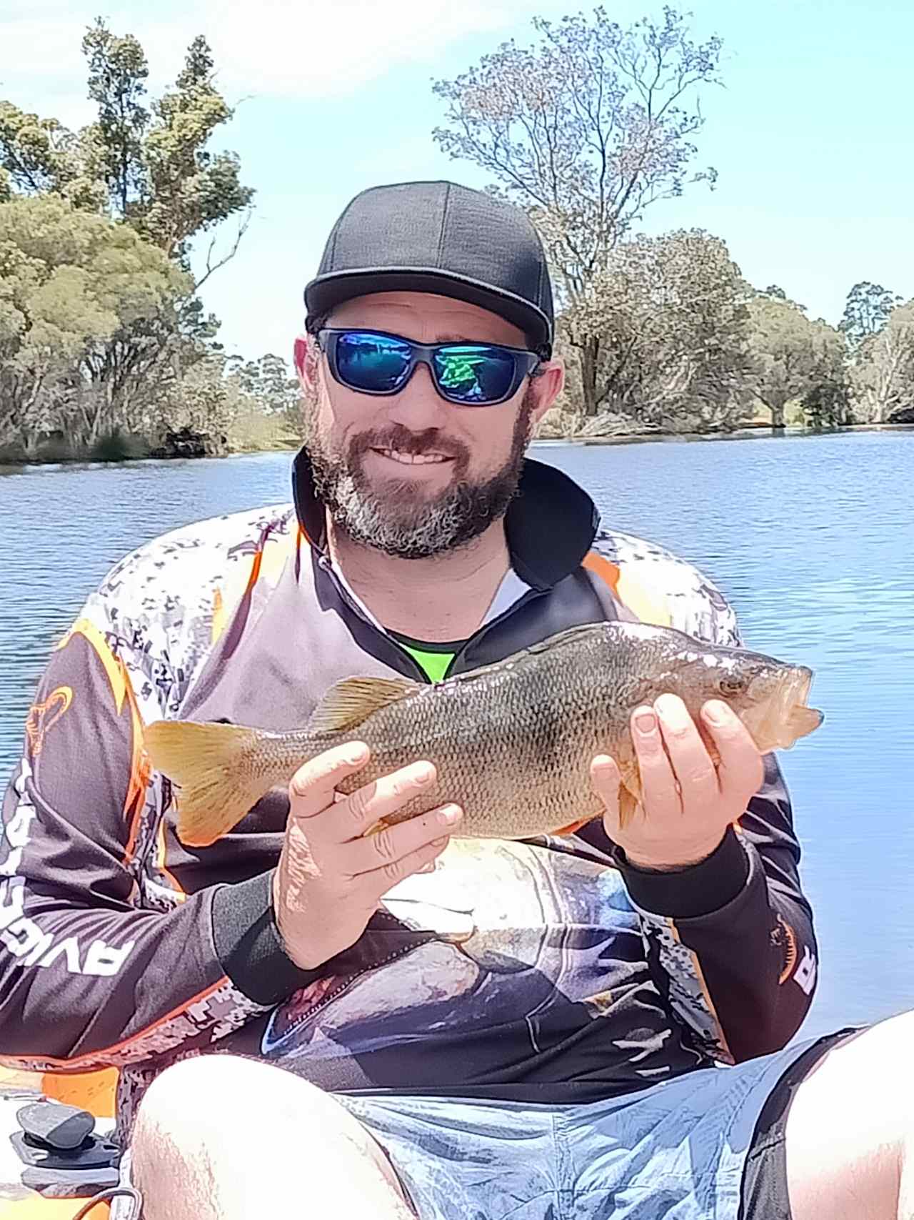 Red Fin Perch . lure fishing.  Allowed to keep 2 per person but these were such big breeders we decided to put them back