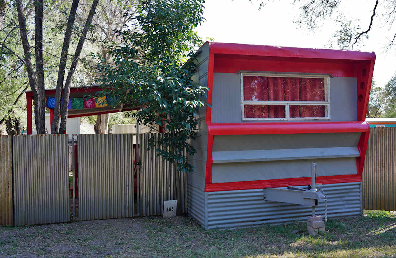 Our vintage Retro trailer with fenced yard!