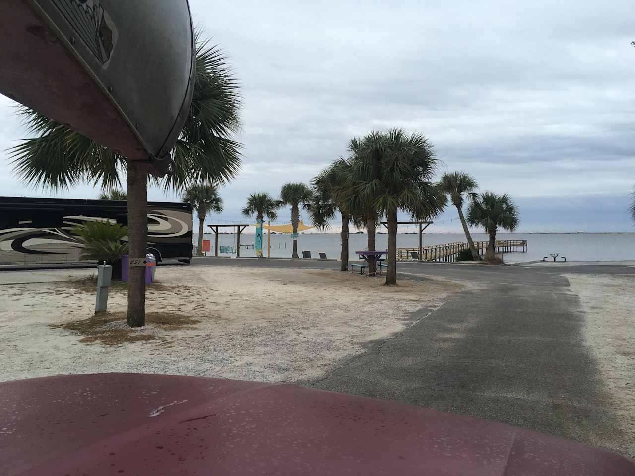 Beach area in the campground 