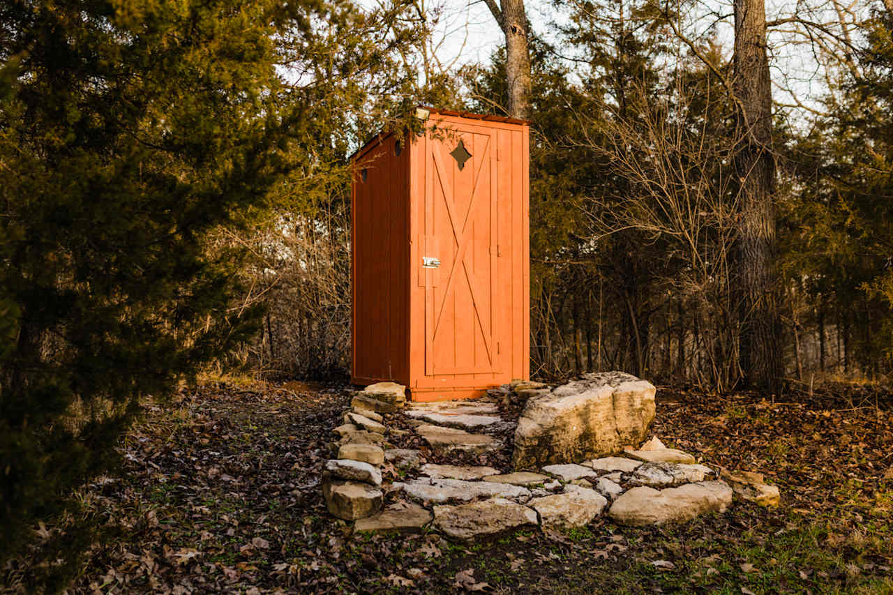 The outhouse at our campsite. 