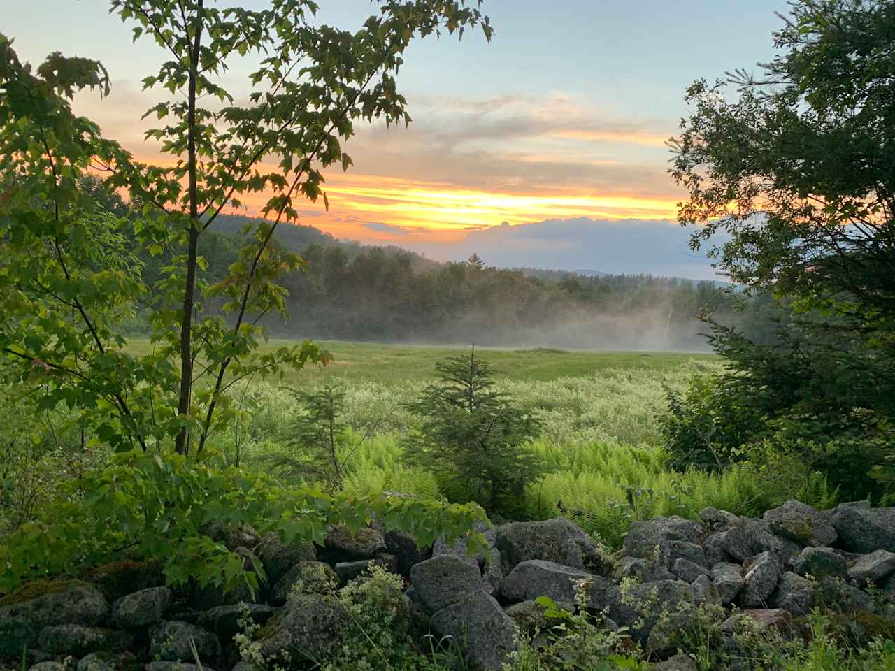 Sunset view from The Lane in summer