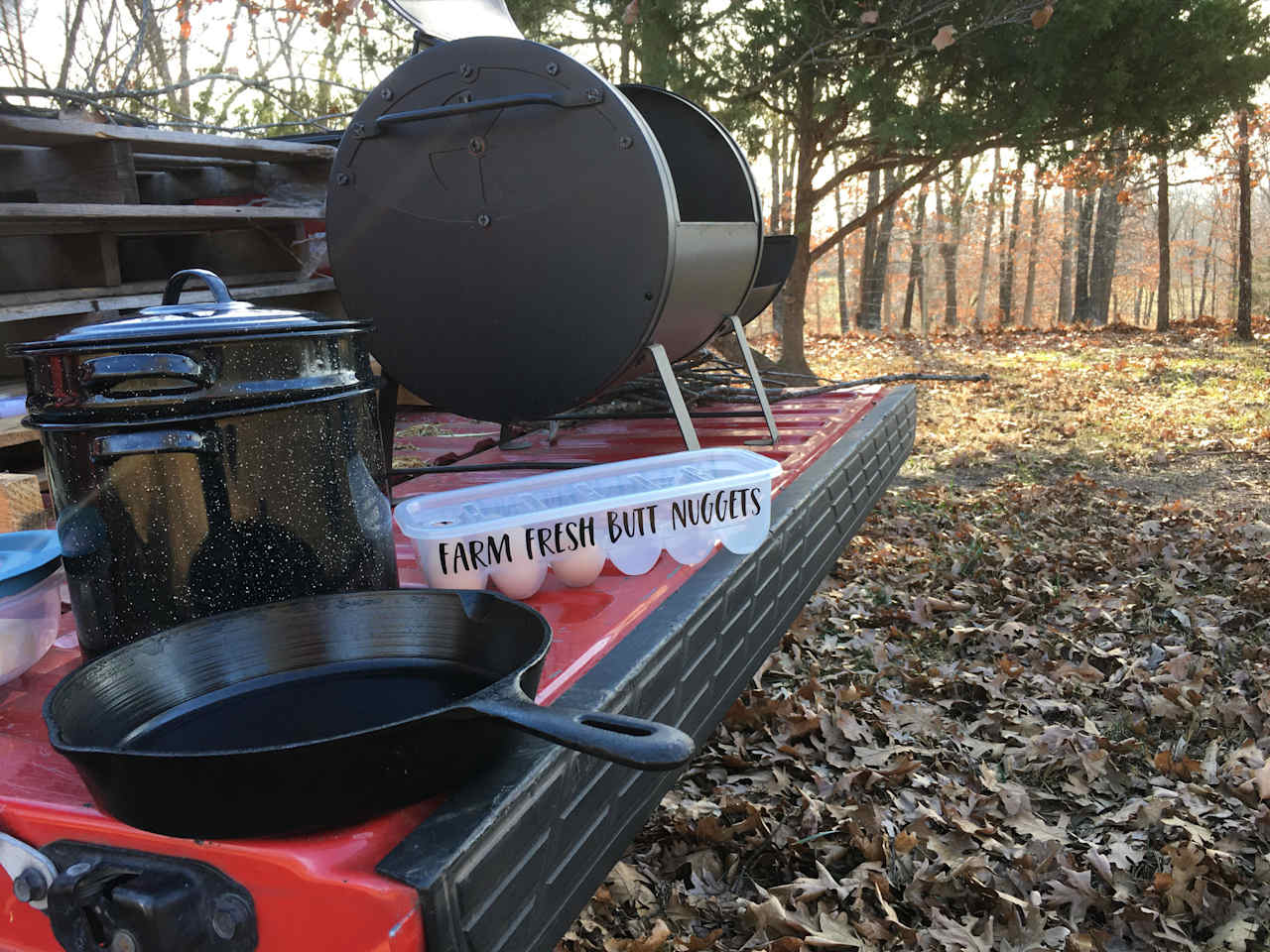 Outdoor kitchen.