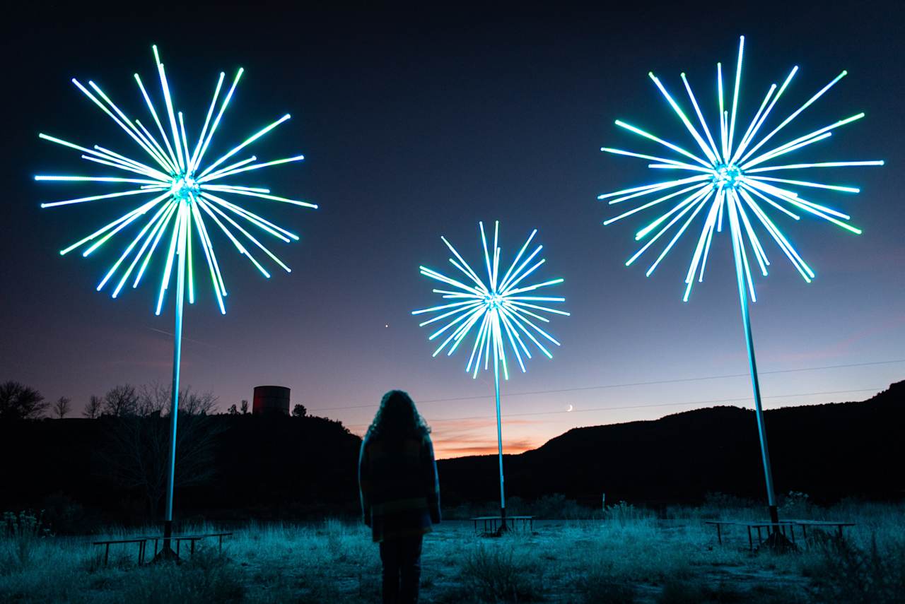 Dandelion art installation. 