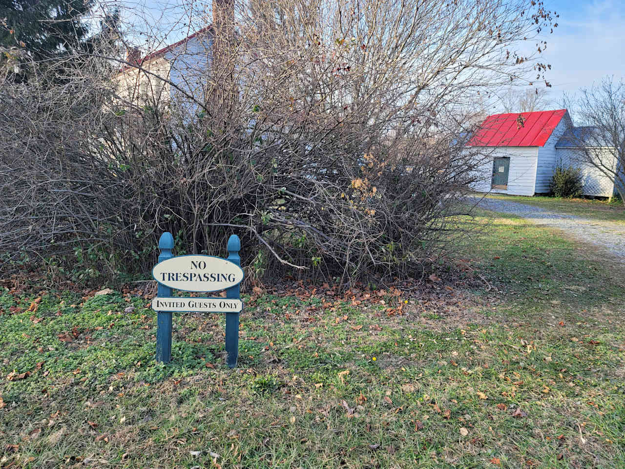 This property has history. The small building to the right is the original "meat house". Everything on the cleared side of the extensive fence is private, but we will try to accommodate a tour of the cleared side. 