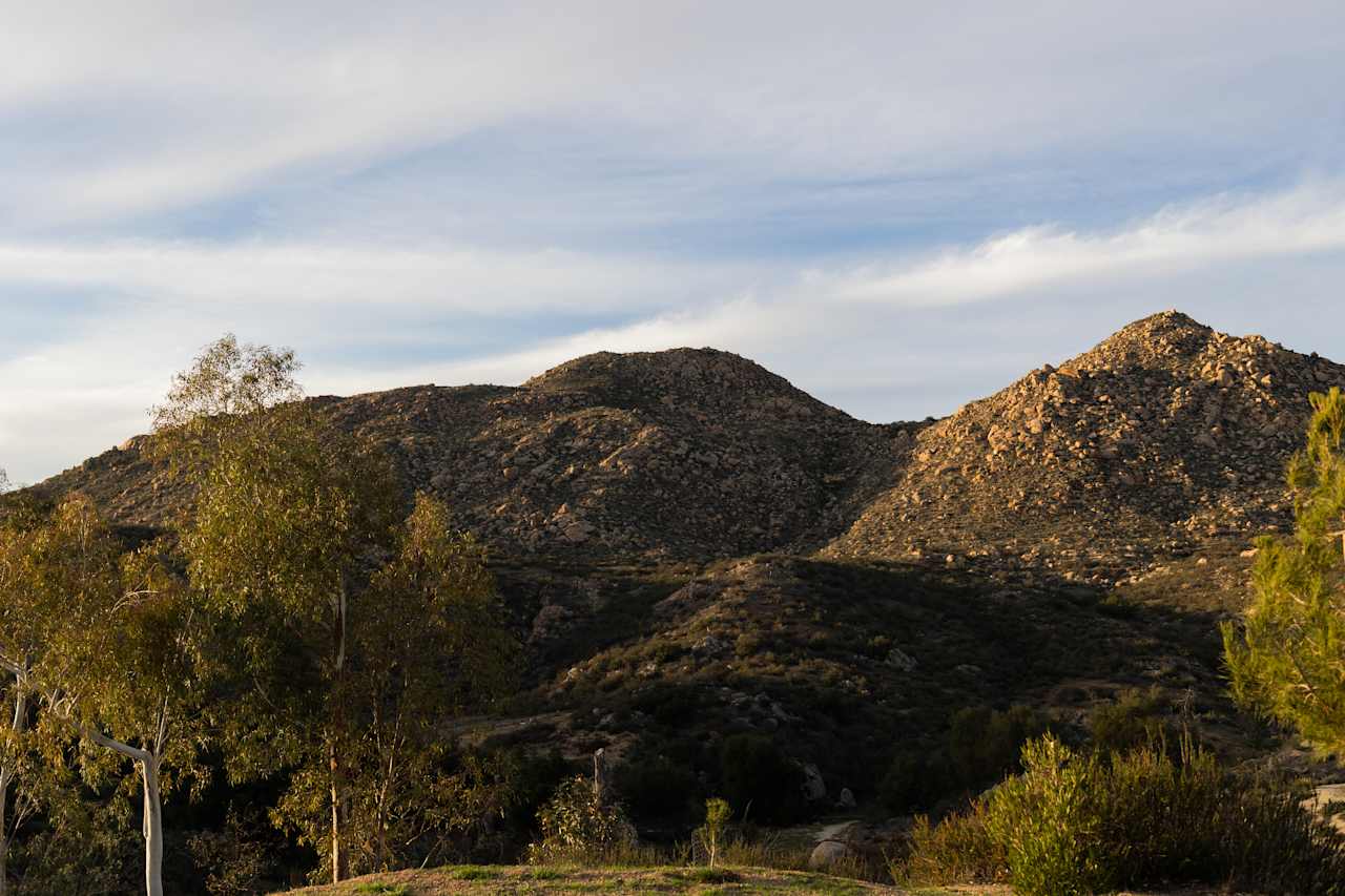 Caught a nice golden sunset. These are the hills that the trail is behind