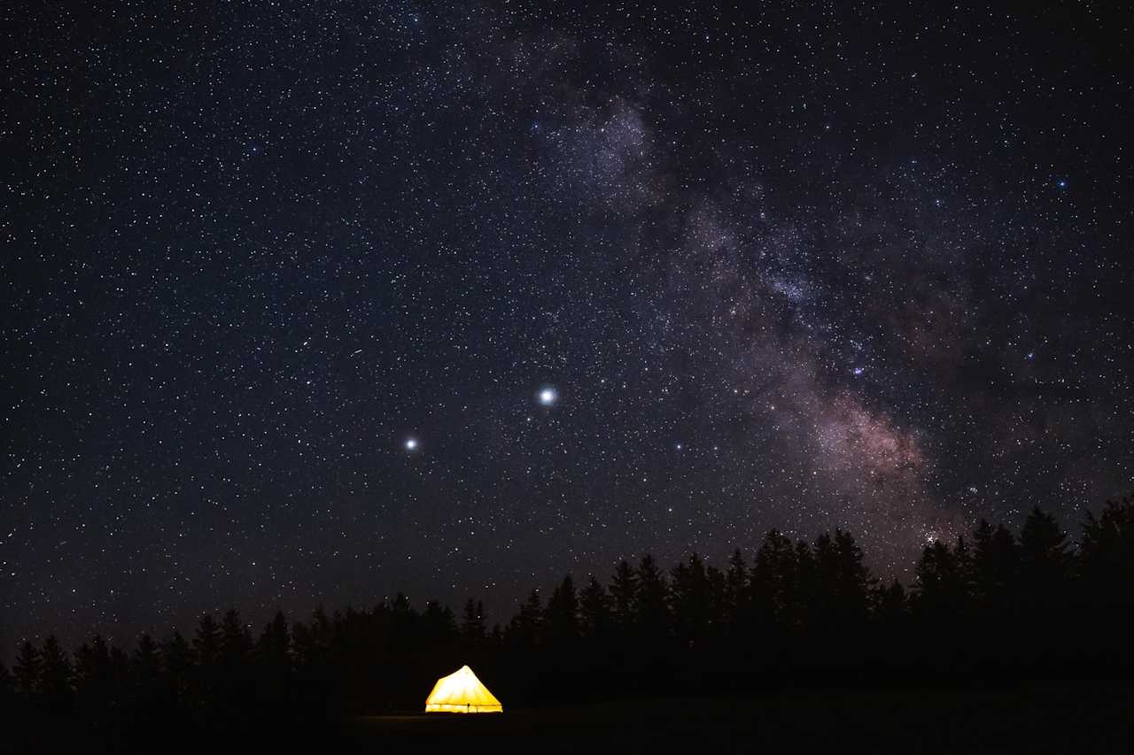 View of the milkyway at night.