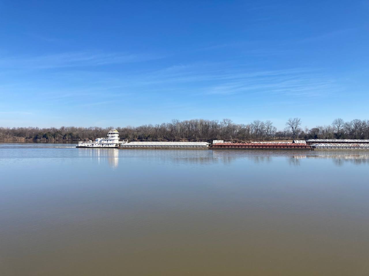 Watch the barges float by. 