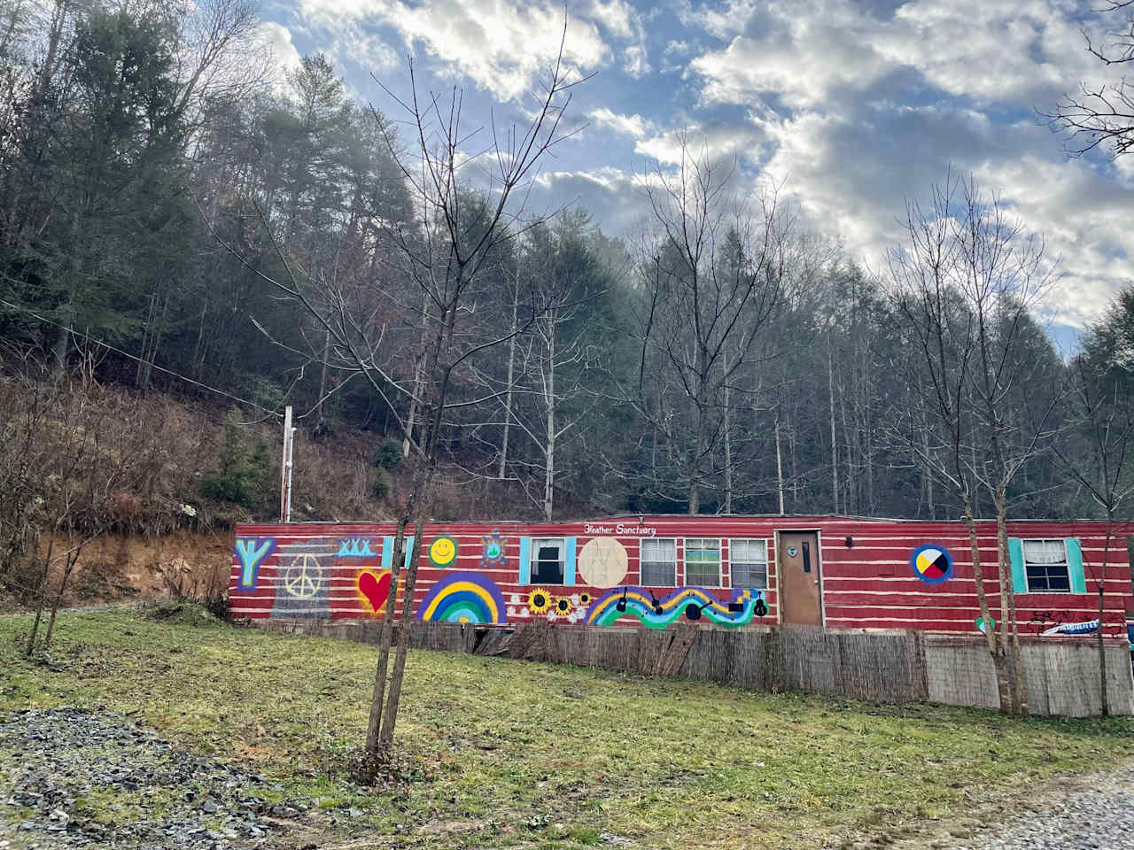 Local landmark the hippie trailer is used for dry storage only