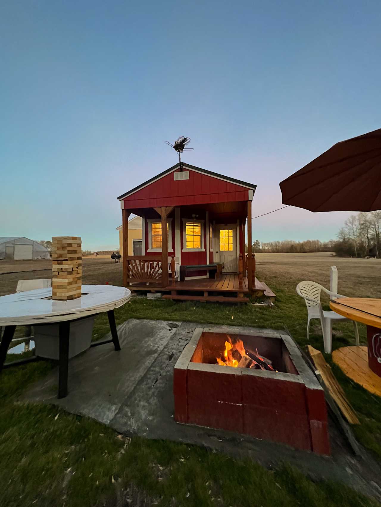 This was the view I had from the bench-swing in front of the tiny cabin. All ready to enjoy a warm fire on cold night - clear skies galore and beautiful stars later that evening!