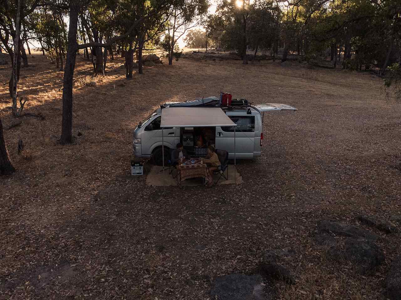 Ariel view of our campsite 