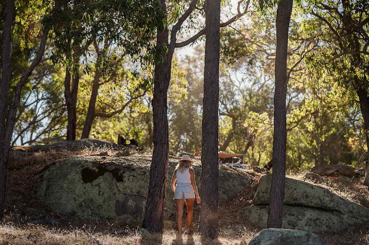 Exploring the big boulders 