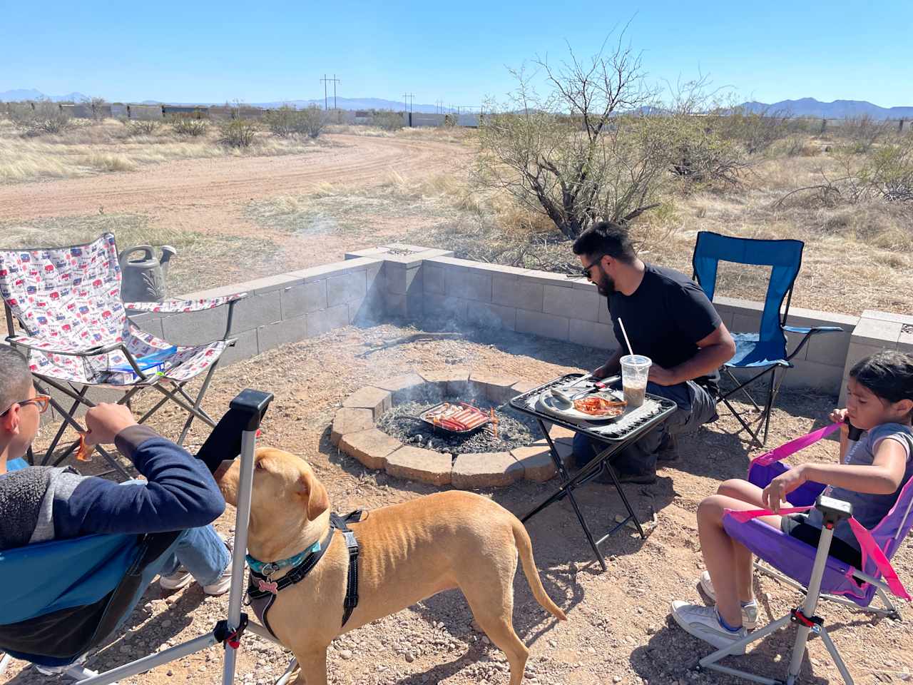 Campfire hotdogs