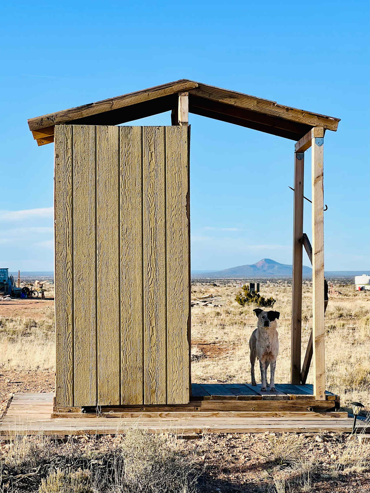 I really appreciated having a toilet on site. (And a cute, well-mannered dog).